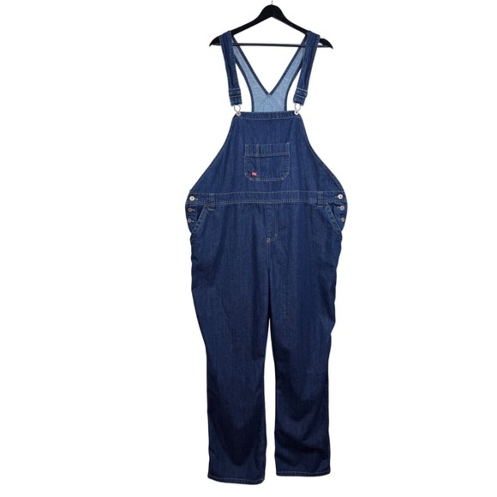 Dickies Men's XXL Dark Wash Cotton Denim Bib Carpenter Overalls Chore Outdoors‎